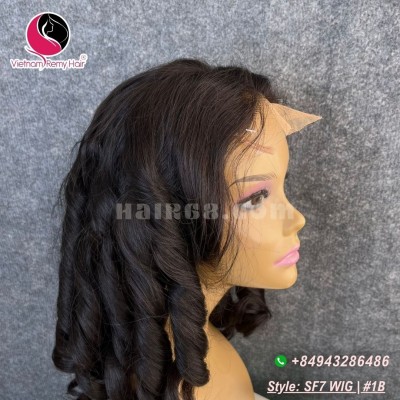 wavy hairstyle 4x4 lace closure wigs 10 inches 180% Density