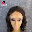 Water wavy 4x4 lace closure wigs 14 inches 180% Density