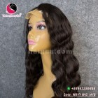 Natural wavy 4x4 lace closure wigs 16 inches 180% Density