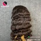 Water wavy 4x4 lace closure wigs 18 inches 180% Density