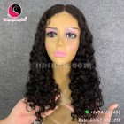 Kinky curly 4x4 lace closure wigs 18 inches 180% Density