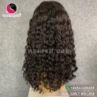 Kinky curly 4x4 lace closure wigs 18 inches 180% Density