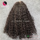 Deep curly 4x4 lace closure wigs 22 inches 180% Density