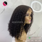 Soft Curly 5x5 lace closure wigs 8 inches 150% Density