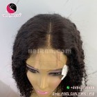 Soft Curly 5x5 lace closure wigs 8 inches 150% Density