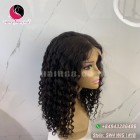 Curly 5x5 lace closure wigs 16 inches 150% Density