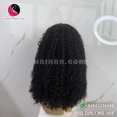 Kinky Curly 5x5 lace closure wigs 20 inches 180% Density