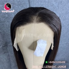 Straight 13X4 lace frontal wigs 8 inches 180% Density