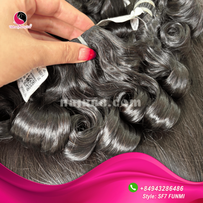 10 polegadas ondulado tecer cabelo humano - vapor ondulado