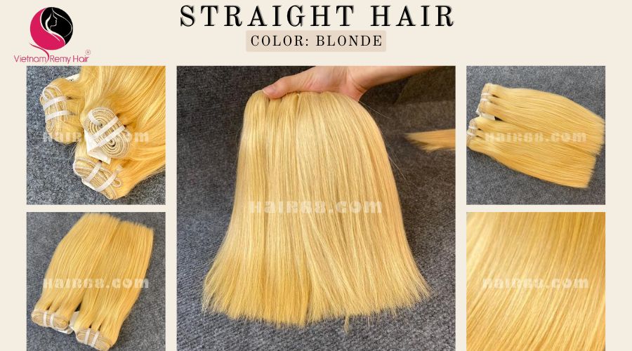 10 inch Blonde Weave Hair Straight Remy Hair 1