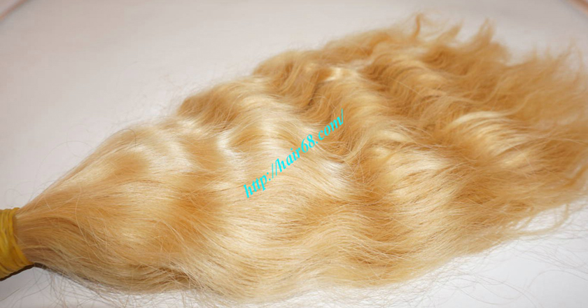 10 inch blonde hair wavy single drawn 2