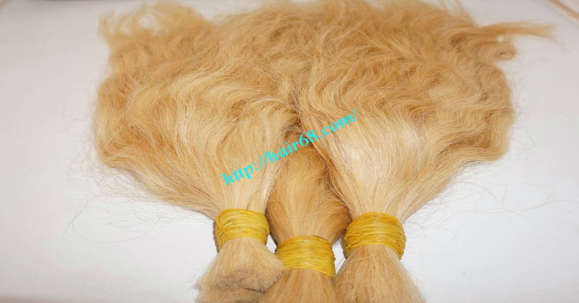 10 inch blonde hair wavy single drawn 3