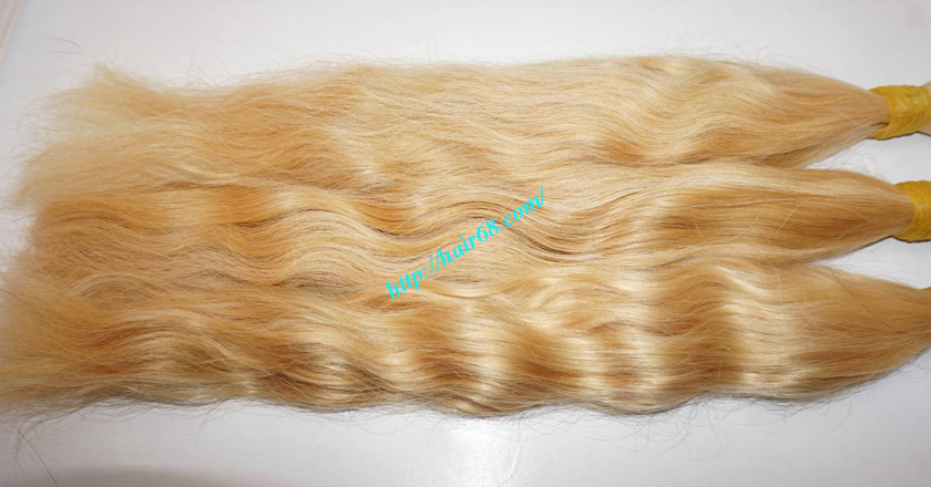 10 inch blonde hair wavy single drawn 4