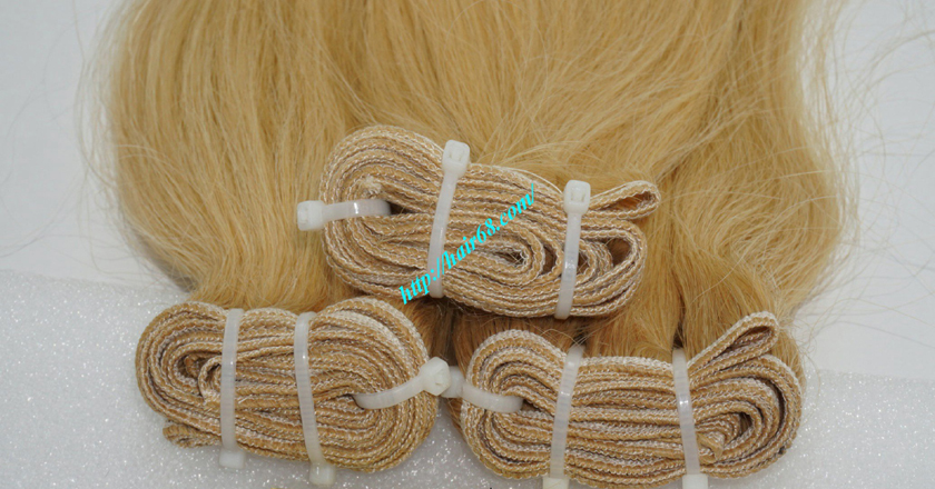 10 inch blonde weave hair straight remy hair 1