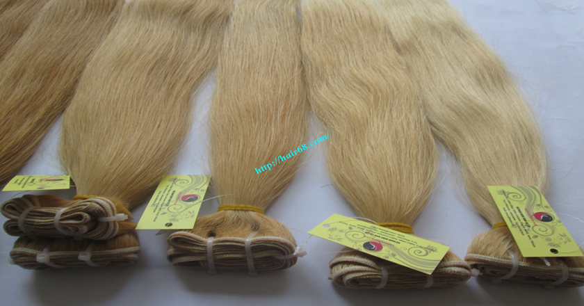 10 inch blonde weave hair straight remy hair 10