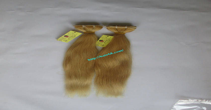 10 inch blonde weave hair straight remy hair 6