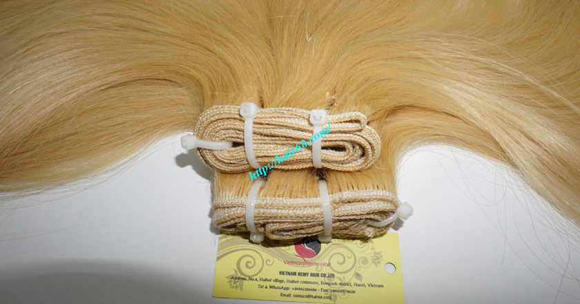 10 inch blonde weave hair straight remy hair 8