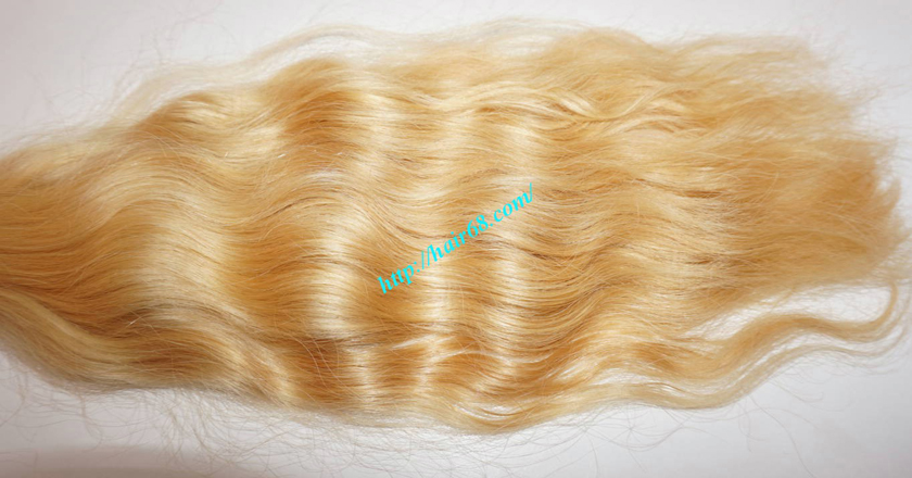 12 inch blonde hair wavy double drawn 1