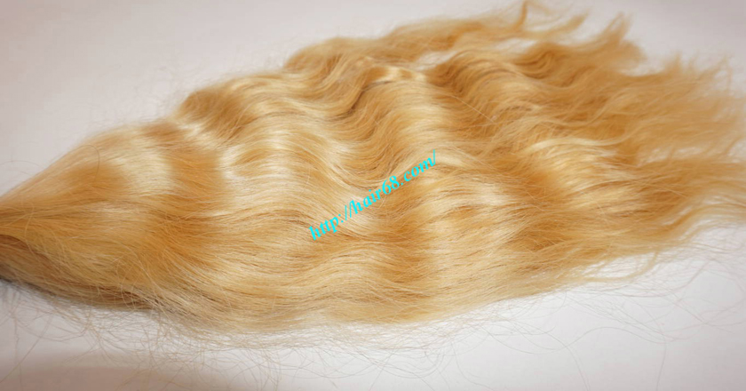 12 inch blonde hair wavy single drawn 1