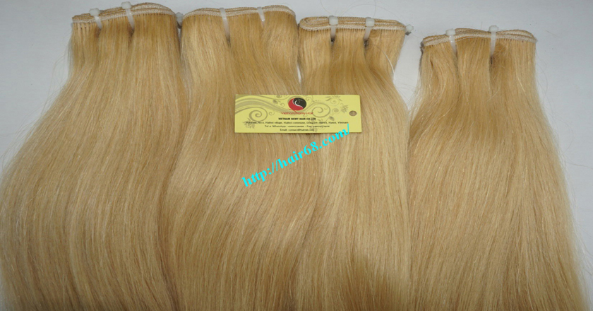 12 inch blonde weave hair straight remy hair 4