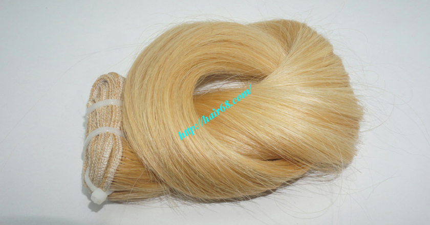 12 inch blonde weave hair straight remy hair 6