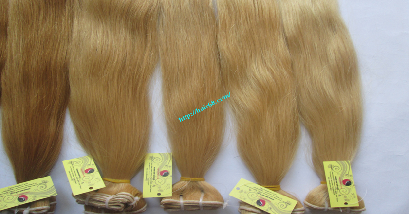 12 inch blonde weave hair straight remy hair 9