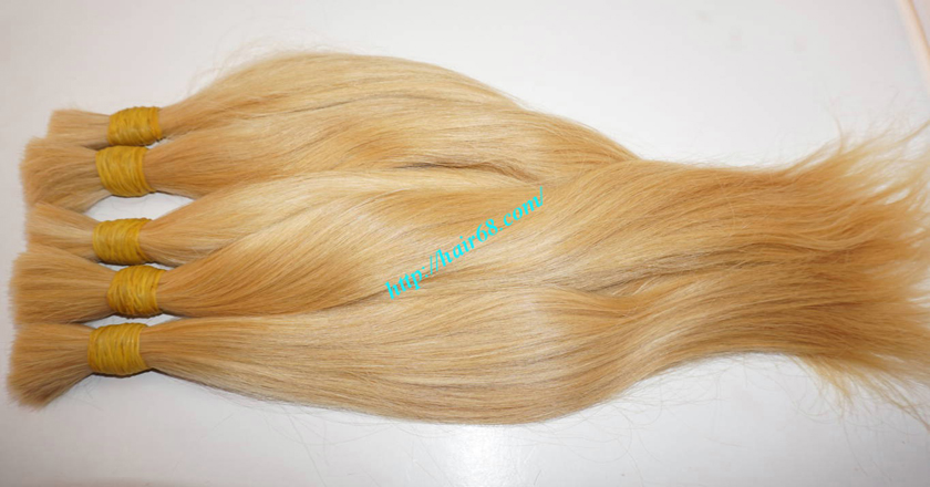 14 inch blonde hair straight single drawn 3