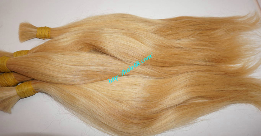 14 inch blonde hair straight single drawn 4