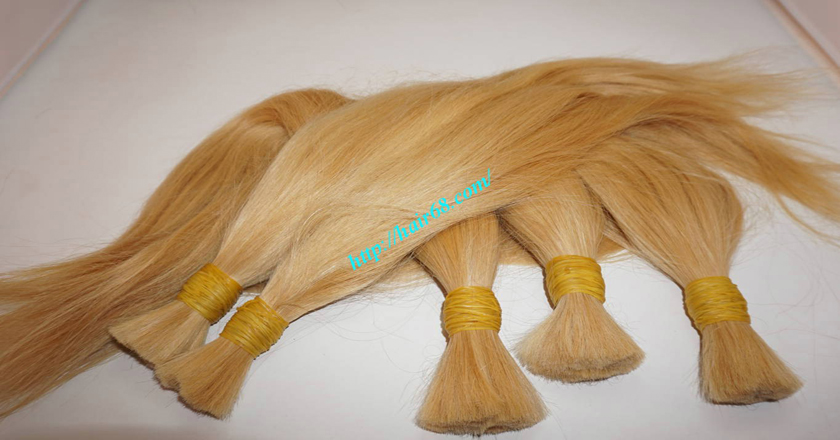 14 inch blonde hair straight single drawn 5