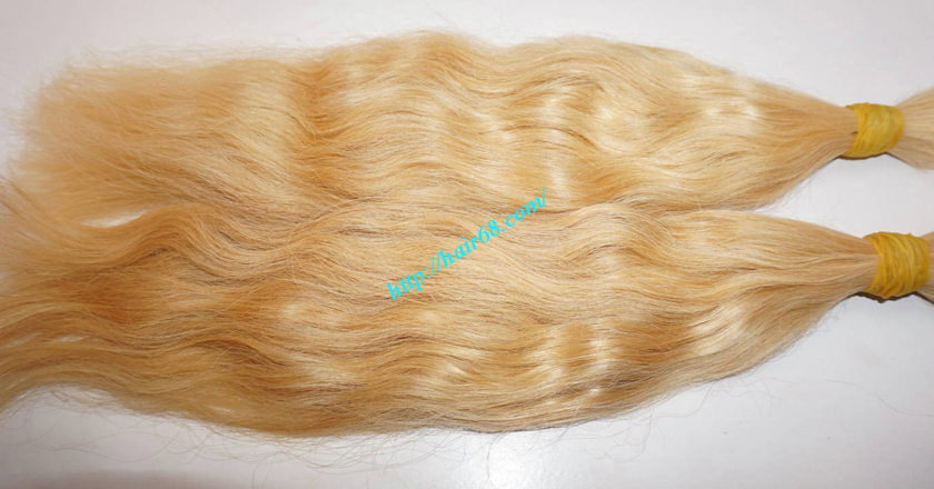 14 inch blonde hair wavy double drawn 1