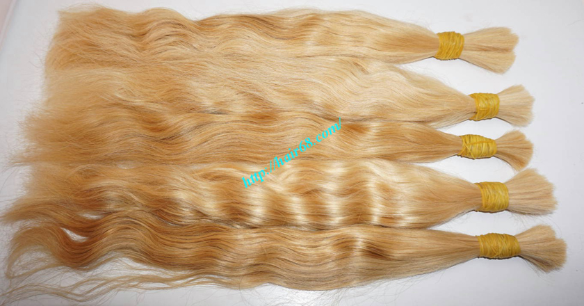 14 inch blonde hair wavy double drawn 3