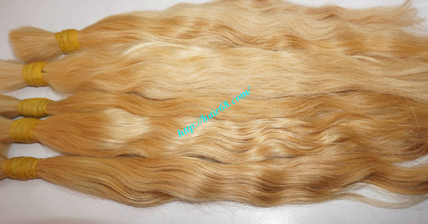 14 inch blonde hair wavy single drawn 1