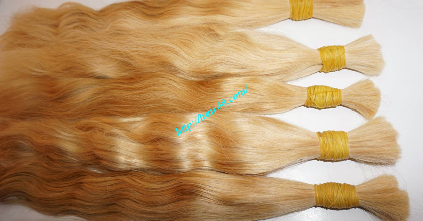 14 inch blonde hair wavy single drawn 4