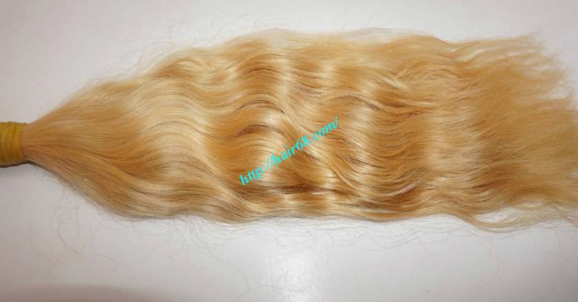16 inch blonde hair wavy double drawn 1