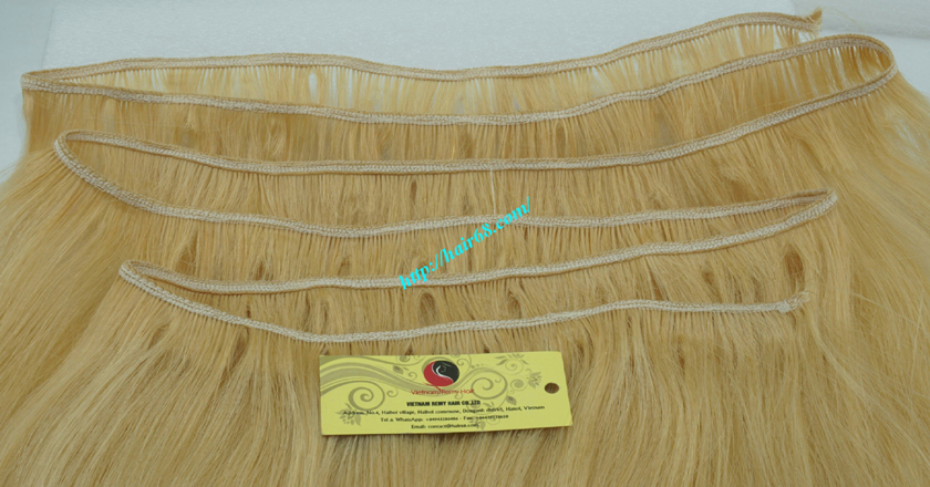 16 inch blonde weave hair straight remy hair 2