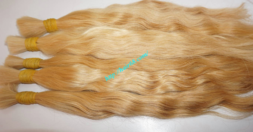 20 inch blonde hair wavy single drawn 4