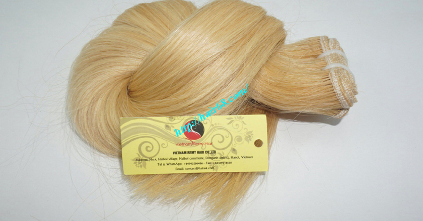 20 inch blonde weave hair straight remy hair 6