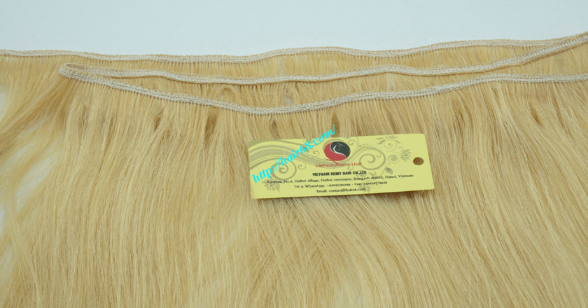 22 inch blonde weave hair straight remy hair 2