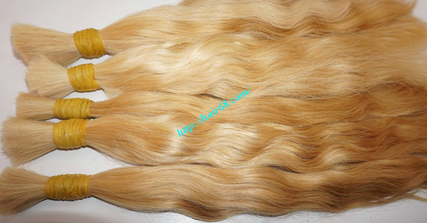 24 inch blonde hair wavy single drawn 2