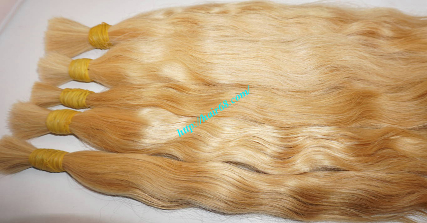 24 inch blonde hair wavy single drawn 4