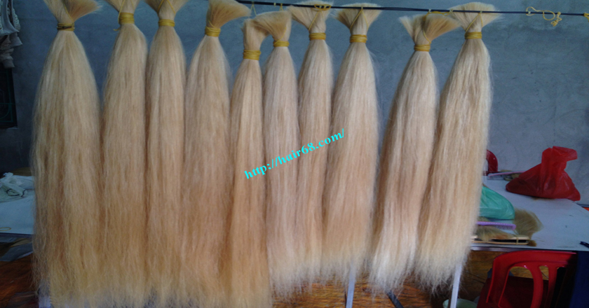 26 inch blonde hair straight single drawn 8