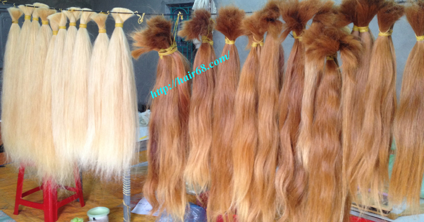 28 inch blonde hair straight single drawn 8