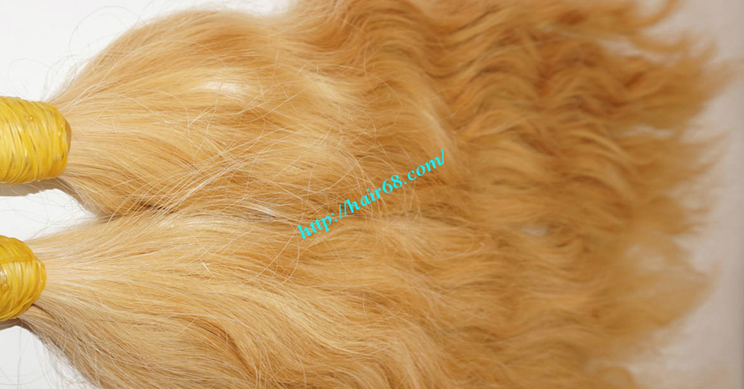 28 inch blonde hair wavy single drawn 2