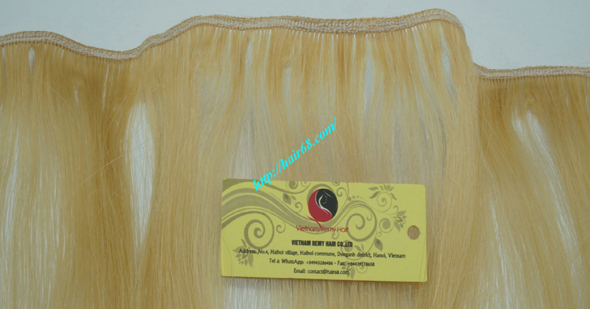 28 inch blonde weave hair straight remy hair 2