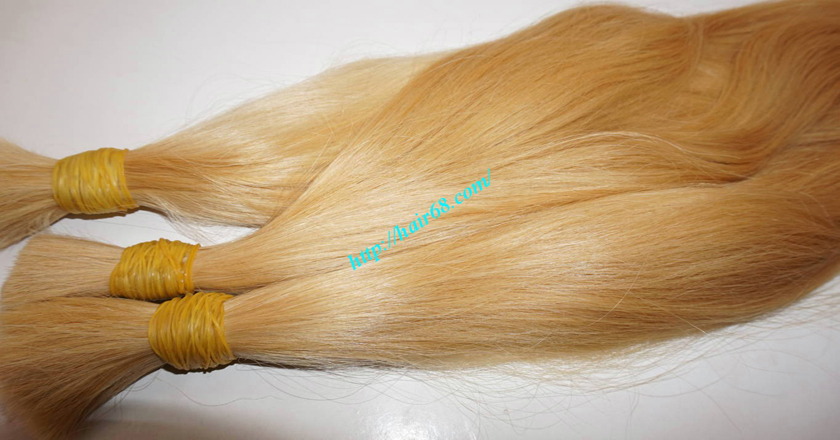 30 inch blonde hair straight single drawn 3