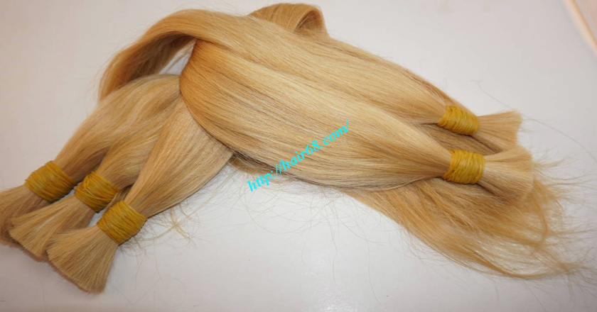 30 inch blonde hair straight single drawn 7