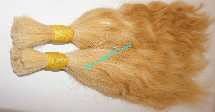 30 inch blonde hair wavy double drawn 1