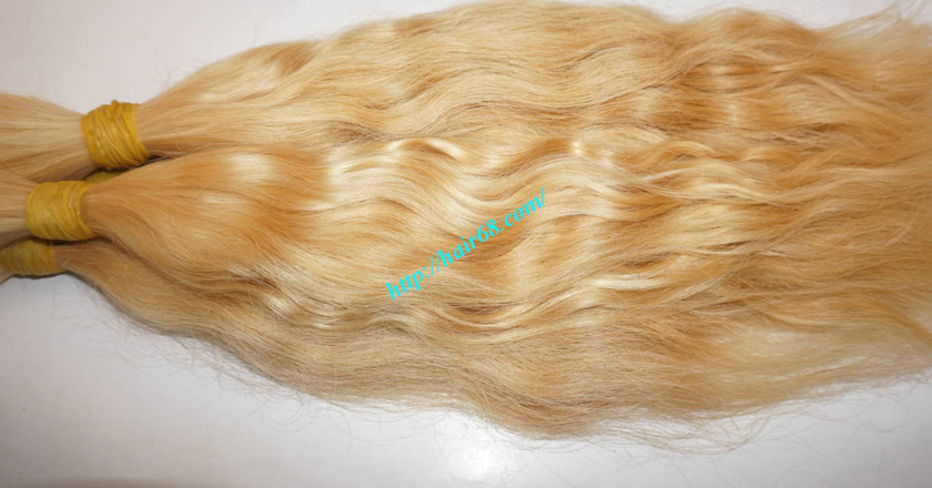 30 inch blonde hair wavy double drawn 4