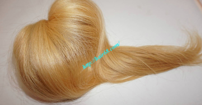 32 inch blonde hair straight single drawn 5