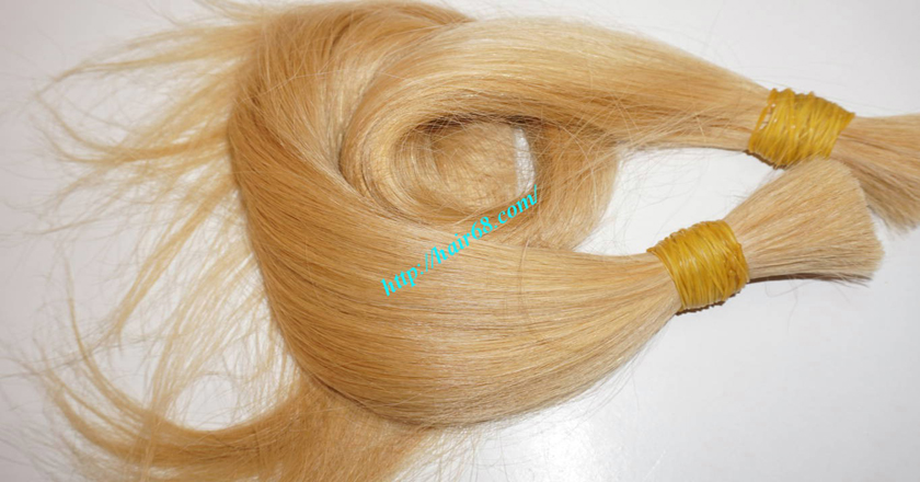 8 inch blonde hair straight single drawn 2